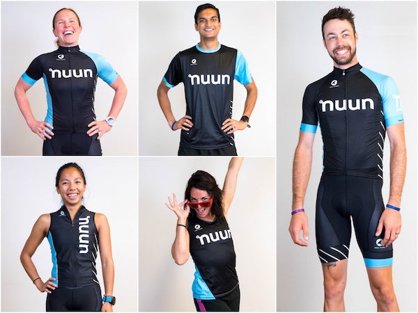 Five models posing in the nuun kit