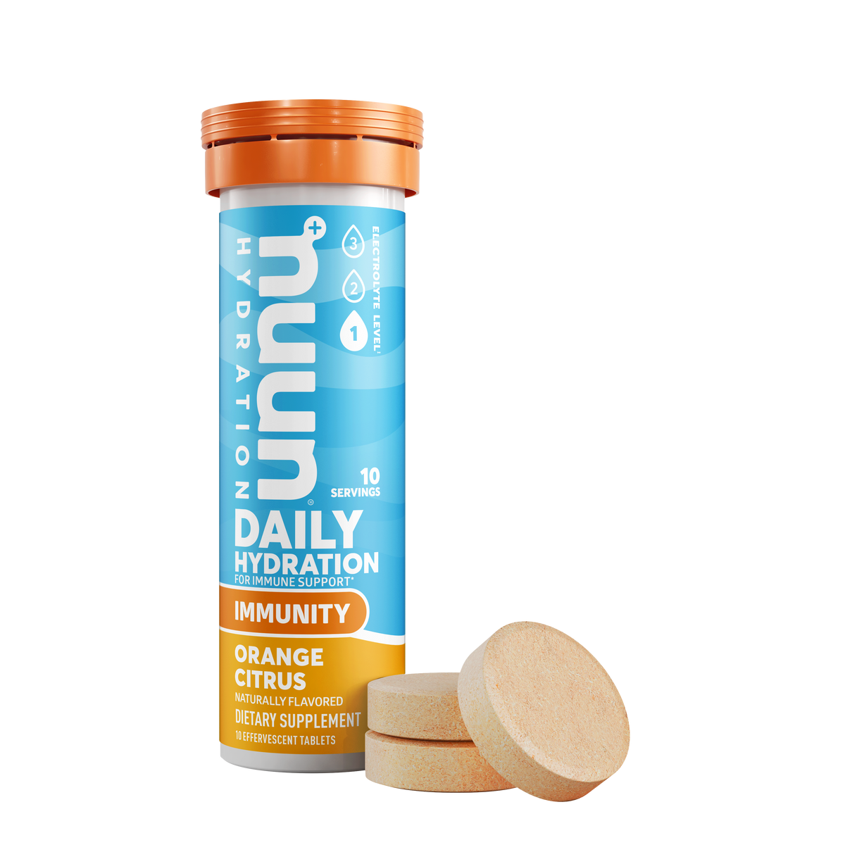 Nuun Immunity Hydration Tabs, Orange Citrus - 1.9 oz tube
