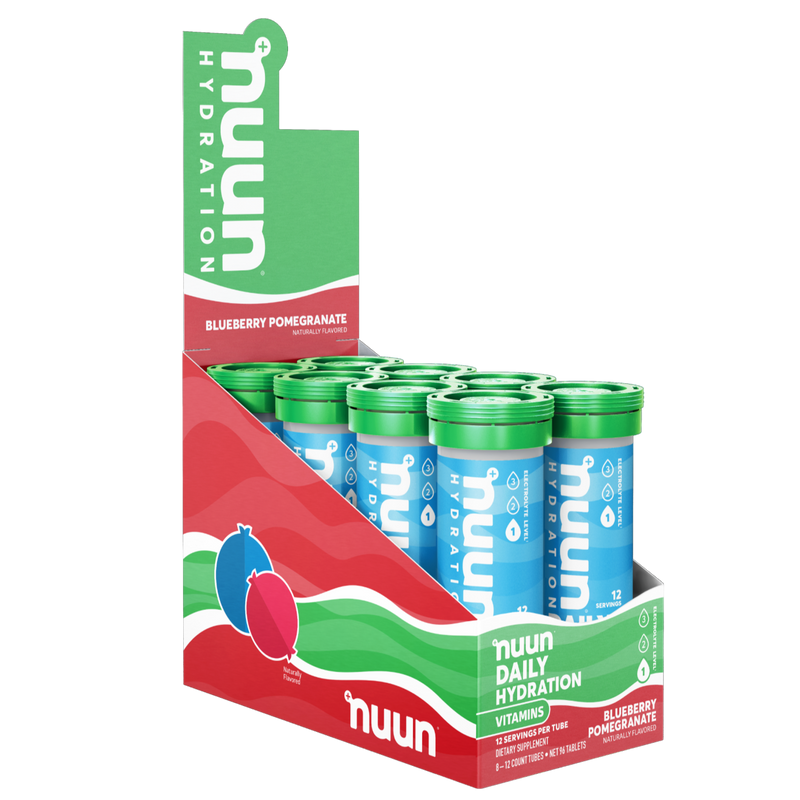 8 tubes of Nuun Vitamins Blueberry Pomegranate.