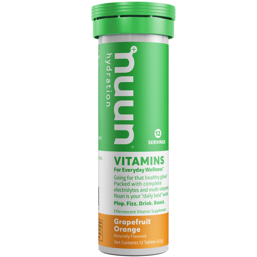 A tube of Nuun Vitamins Grapefruit Orange.