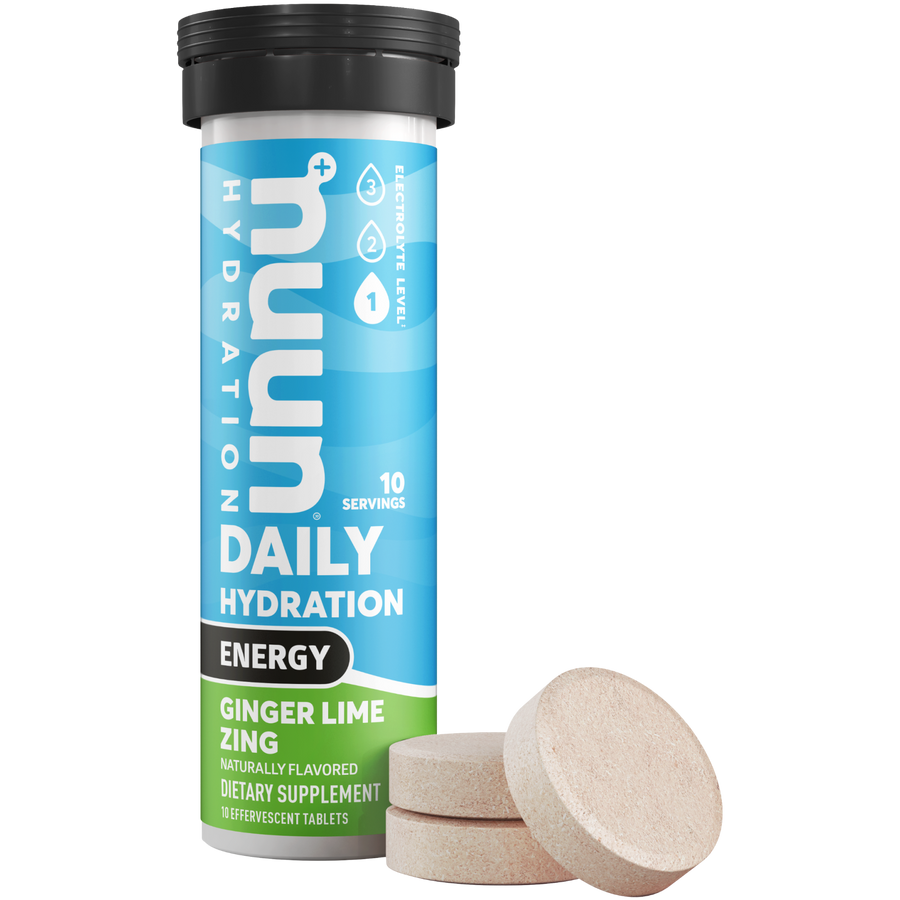 Nuun Energy Ginger Lime Zing.